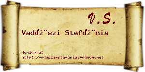Vadászi Stefánia névjegykártya
